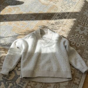 Lululemon Athletica Cream V-Neck Sweater